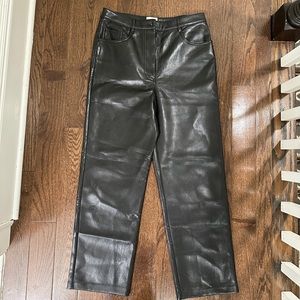 Wilfred black leather pants (Aritzia)